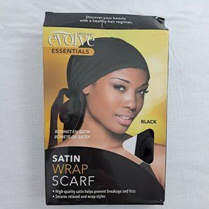 Satin Wrap Scarf First line Evolve Essentials Black OS
